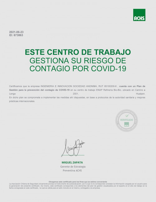 Metaproject obtiene certificación gestión Covid 2021