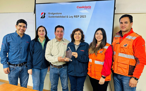 Minera Candelaria recibe reconocimiento por su gestión en reciclaje de neumáticos