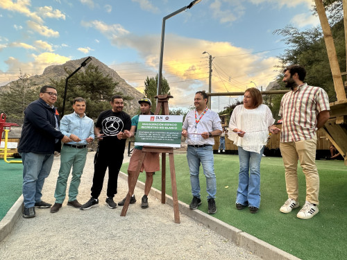 Codelco Andina aporta a la calidad de vida de vecinos/as de Río Blanco con entrega de espacio recreativo