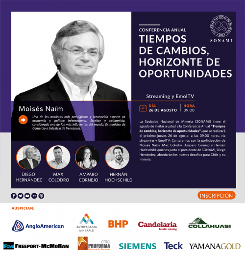 Sonami realizará la conferencia «Tiempos de cambios, horizonte de oportunidades»