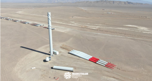 Mainstream avanza con el montaje de aerogeneradores en proyecto Llanos del Viento