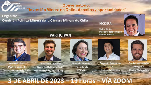 Cámara Minera de Chile invita a conversatorio: ¨Inversión Minera en Chile-desafíos y oportunidades¨