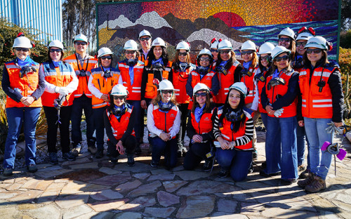 Ministra Aurora Williams conmemora a las mujeres mineras en Los Pelambres junto a WiM